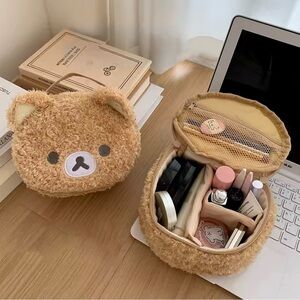 Kawaii Bear Plush Makeup Bag